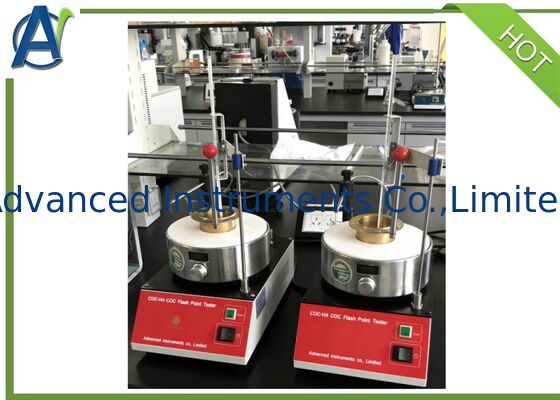 Manual Cleveland Open Cup Flash Point Tester with 0~800W Adjustable Heating Power for ASTM D92 and ISO 2592 Compliance